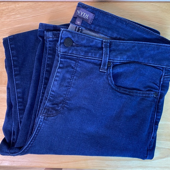 NYDJ Blue Straight Leg Jeans Classic Style - Picture 1 of 8